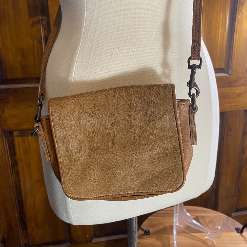 Liebeskind Berlin Crossbody Bag Tan Leather Calf Hair
